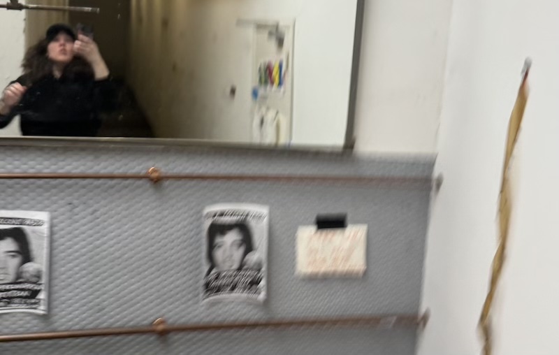 blurry photo of me jumping in front of a mirror