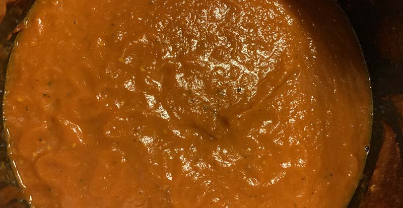 smooth sauce in a pot