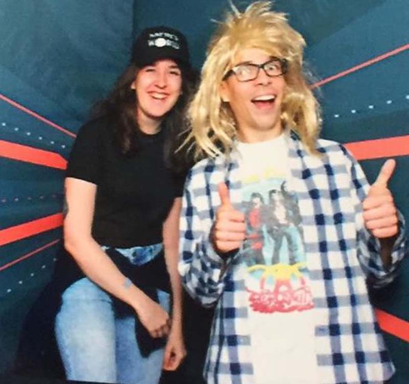 photo of me as wayne and juan as garth