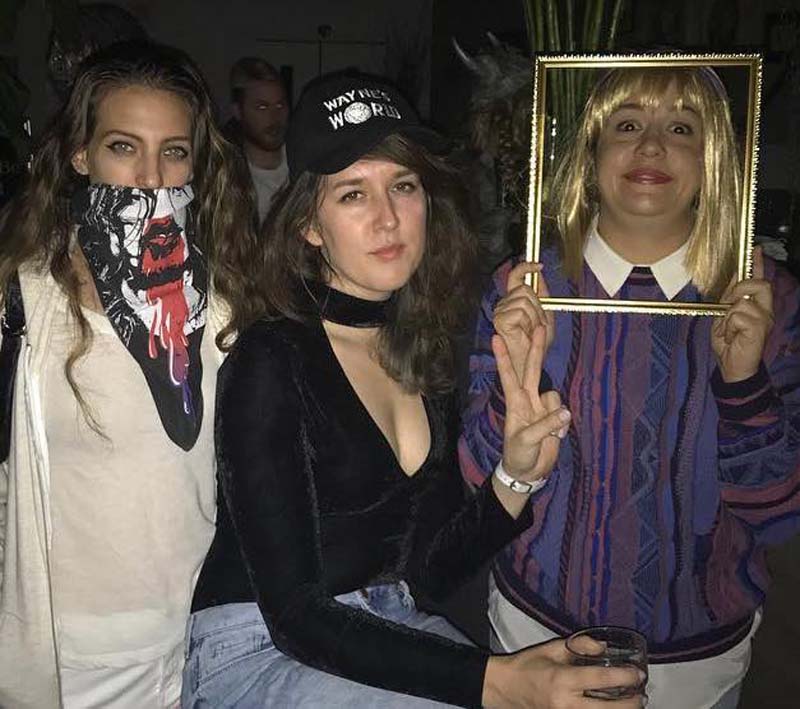 photo in a bar with lisa as andrew wk, me as hot wayne and kaylin as buzz from home alone's girlfriend