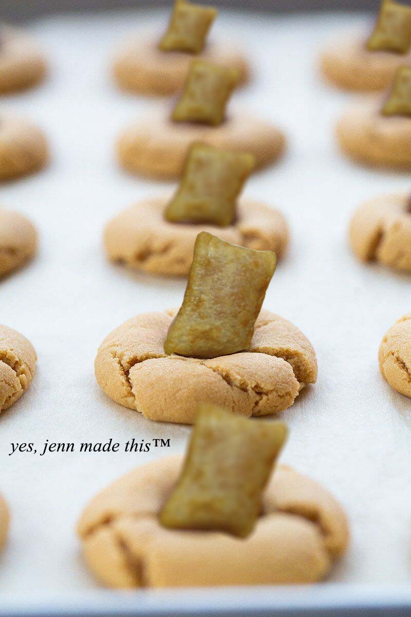 photo of thumbprint cookies with pizza rolls photoshopped in place of the pizza rolls