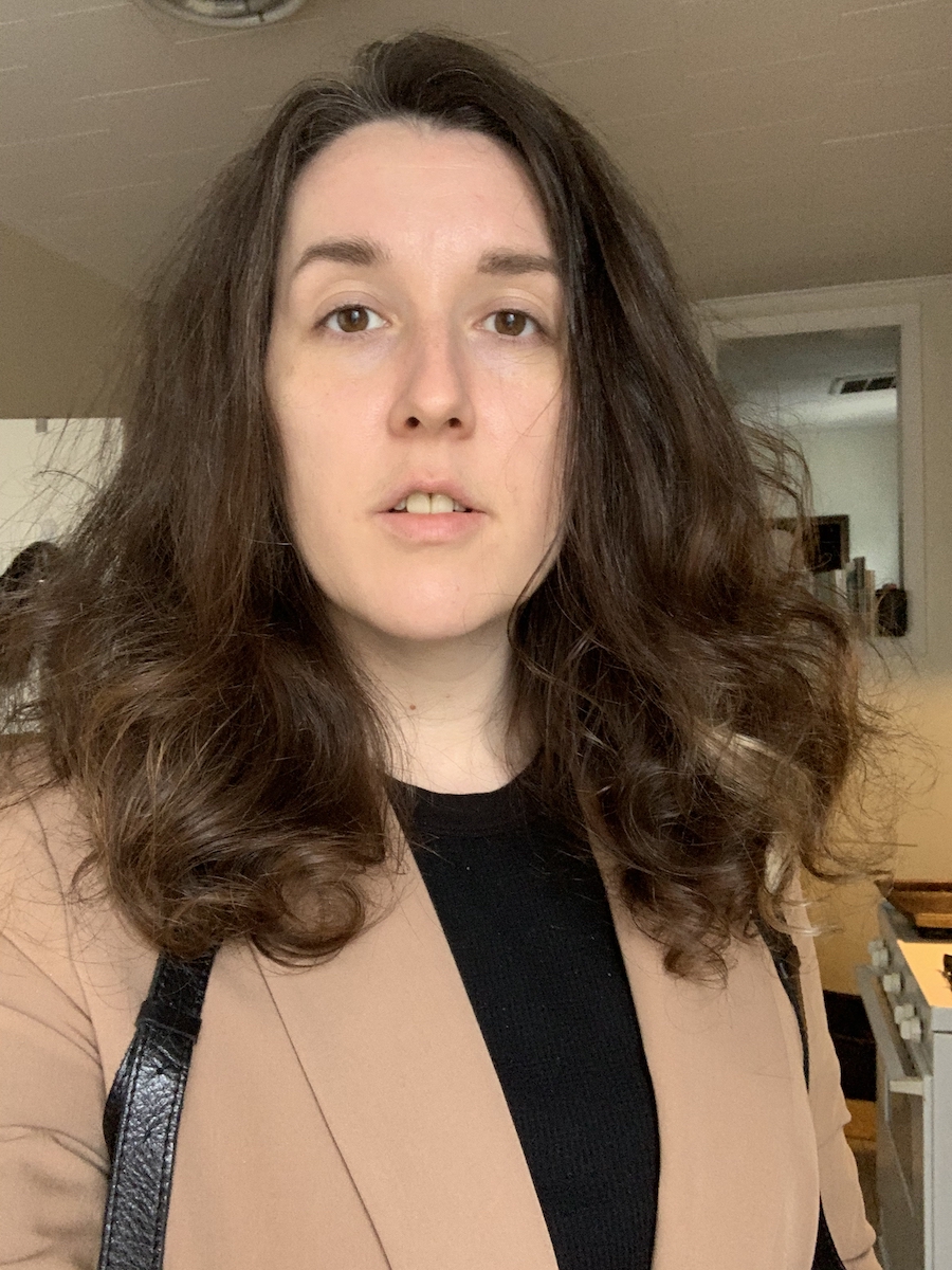a selfie of me with my curled hair and it's looking very put-together